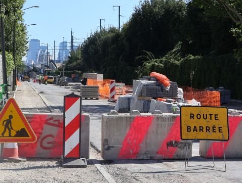 Travaux en cours rue de la Pâture – création d’une piste cyclable