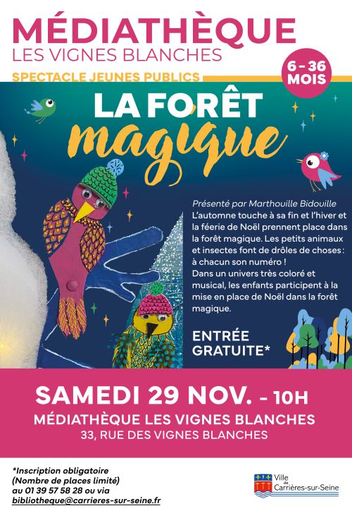 Affiche médiathèque la foret magique