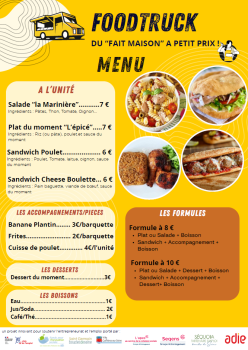 Menu Foodtruck des Alouettes 2025