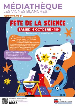 Affiche fête de la science médiathèque 2025