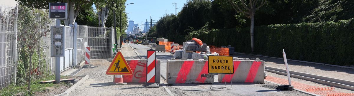 Travaux en cours rue de la Pâture – création d’une piste cyclable