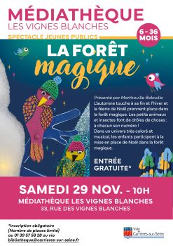 Affiche médiathèque la foret magique