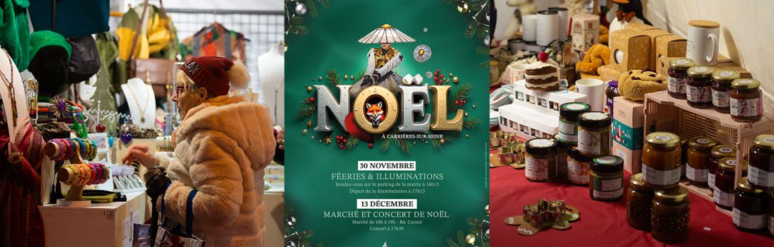 Panoramique page marché de noel