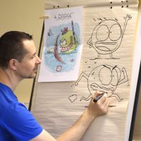 Atelier dessin avec Nicolas Sauge - ALSH Plants de Catelaine