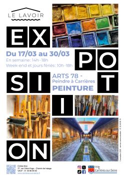 Affiche lavoir expo ARTS 78 - Peindre à Carrières