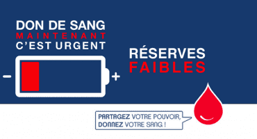 slider don du sang réserves basses