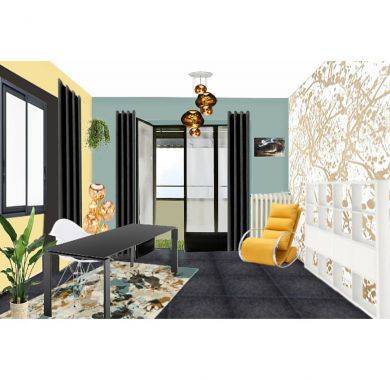 Création d’un bureau dynamique et apaisant pour un écrivain