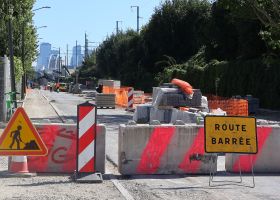 Travaux en cours rue de la Pâture – création d’une piste cyclable